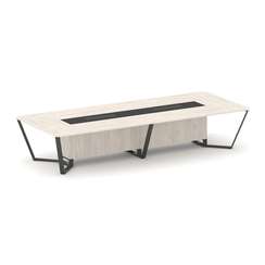 Steel Meet Стол переговорный прямоугольный KMK-PR.B.SP-14 Денвер Светлый/Графит Глянец/Металл Антрац