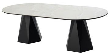 Стол ОРФЕЙ 240 нераскладной цвет ОНИКС (ONYX SABLE PULIDO), керамика / Черный каркас