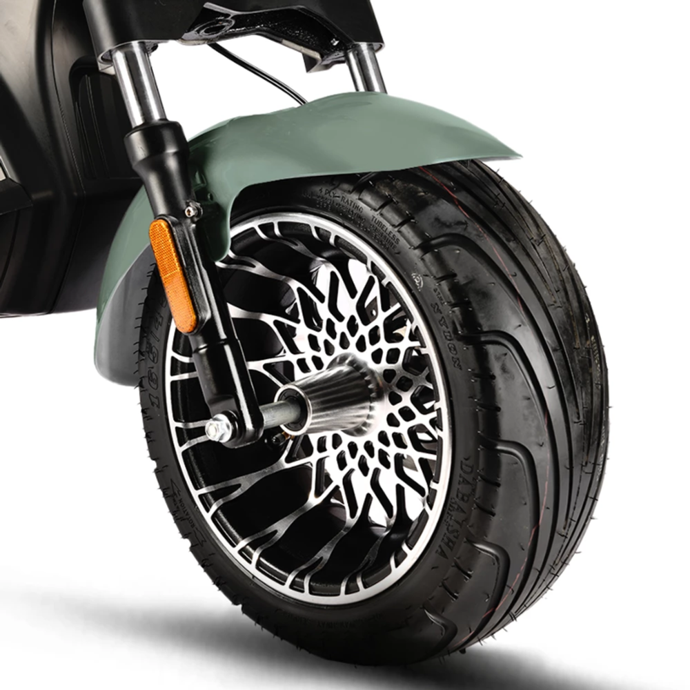 Электроскутер CityCoco WHITE SIBERIA BLACK SEA (GREEN) 5000W