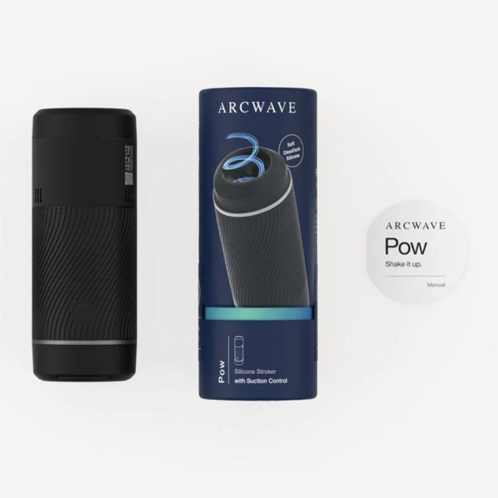 Черный мастурбатор с контролем всасывания Arcwave Pow Stroker (Цвет: черный)