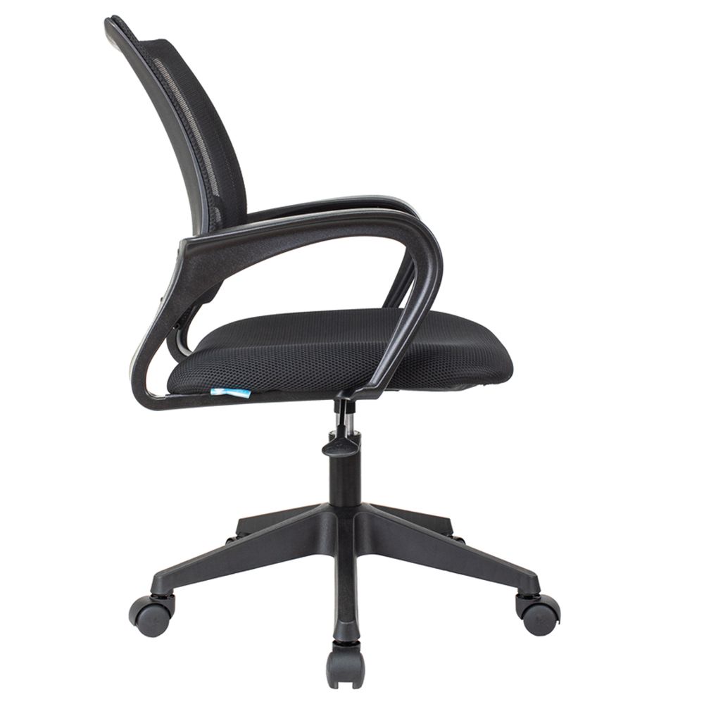 Кресло оператора Helmi HL-M95 R (695) "Airy", спинка сетка черная/сиденье ткань TW черная, пиастра