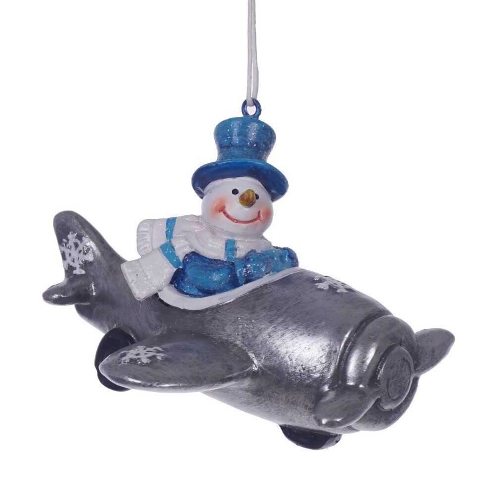 GAEM Фигурка декоративная подвесная "Снеговик/Дед Мороз", L10 W8,5 H7 см, 2в.