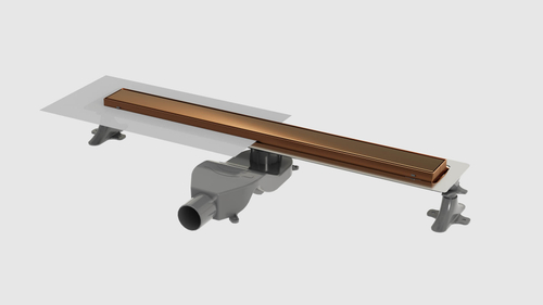 Душевой лоток Premium Linear 60см, нерж.сталь BRUSHED BRONZE