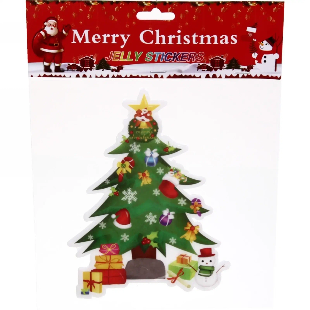 Наклейка на стекло 19*20 см «Елочка новогодняя», пвх