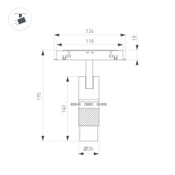 Светильник MAG-ORIENT-SPOT-CROP-ZOOM-TC-R35-6W Day4000 (BK, 19-29 deg, 48V) (Arlight, IP20 Металл, 3 года) 045066