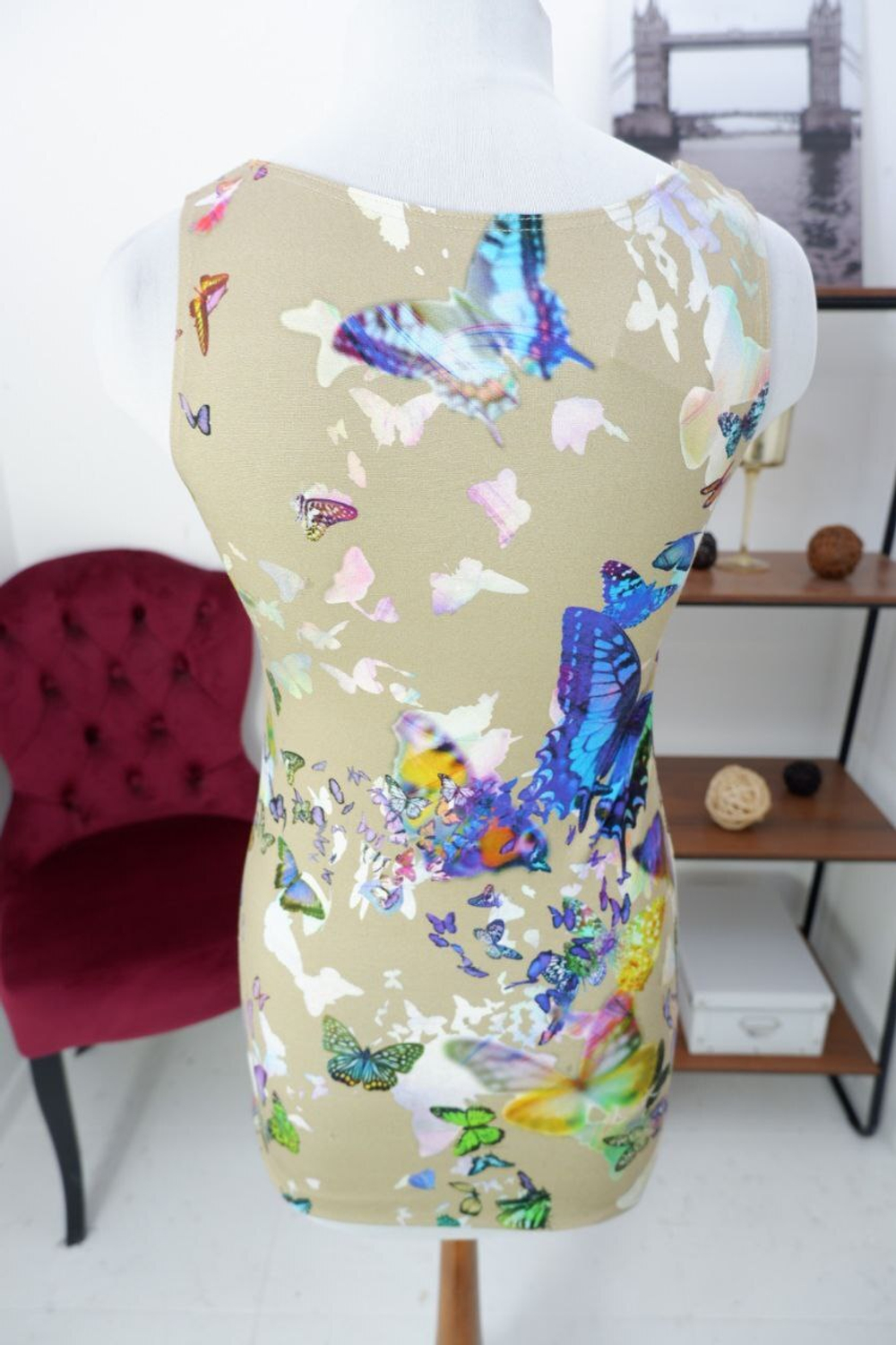 Топ с цветочным принтом 40 размер