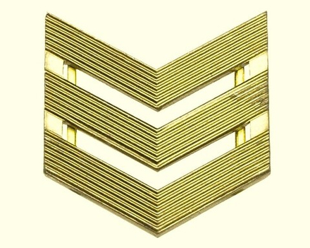 Лычка золотая металлическая ВС Сержант