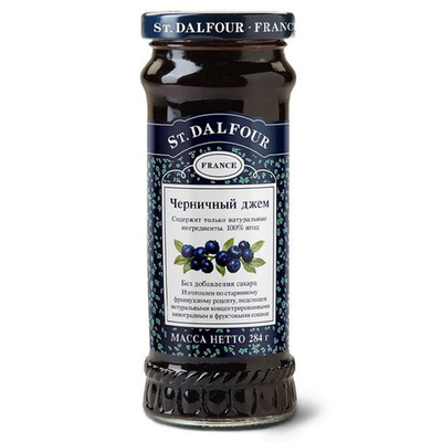 Джем черничный без сахара "St. Dalfour", 284 г
