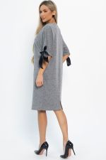 Платье с бантами Кайла (серое) П14873-10М LT Collection
