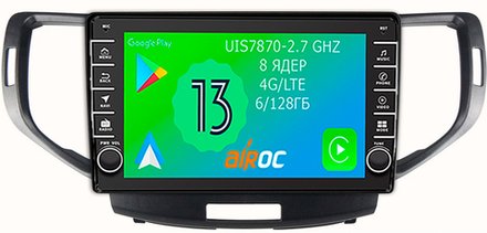 Магнитола для Honda Accord 8 2008-2012 - Airoc AB-1908 (кнопки и крутилки), Android 13, TS20, 6/128Гб, SIM-слот, CarPlay