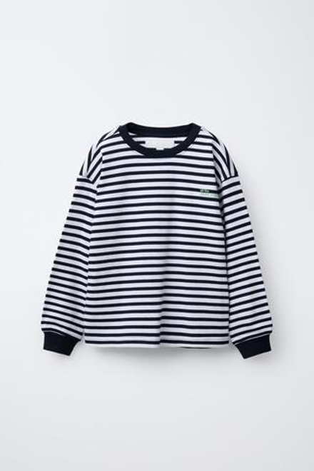ZARA ЛОНГСЛИВ В ПОЛОСКУ ИЗ ПЛОТНОЙ ТКАНИ, ПОЛОСКИ
