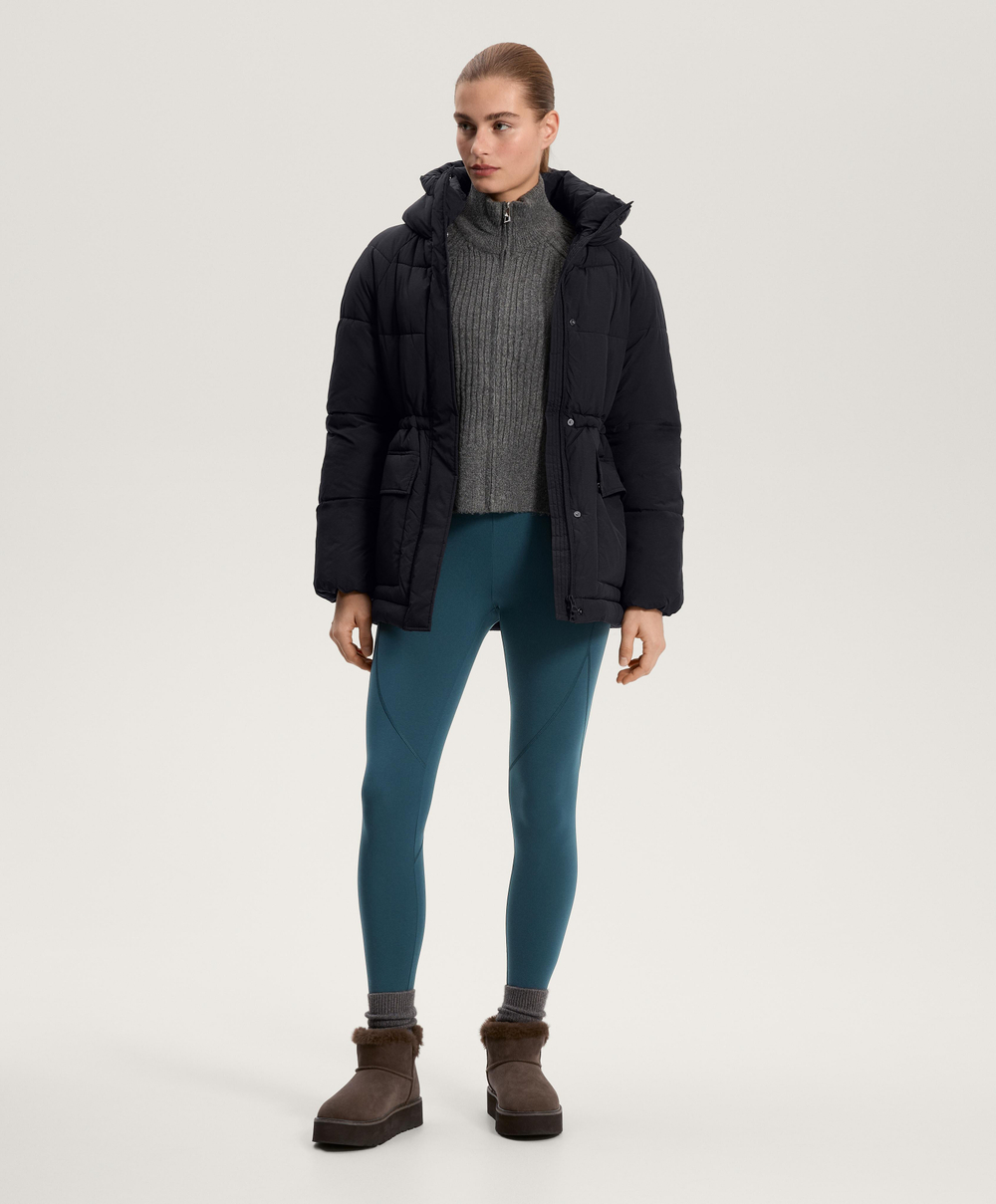 OYSHO Компрессионные легинсы Compressive Basic до щиколотки, длина 65 см, морской темно-синий