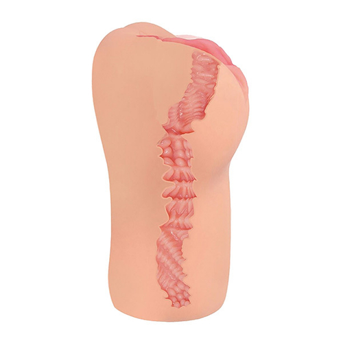 Телесный вибромастурбатор-вагина 17см с рельефом Kokos Bellana