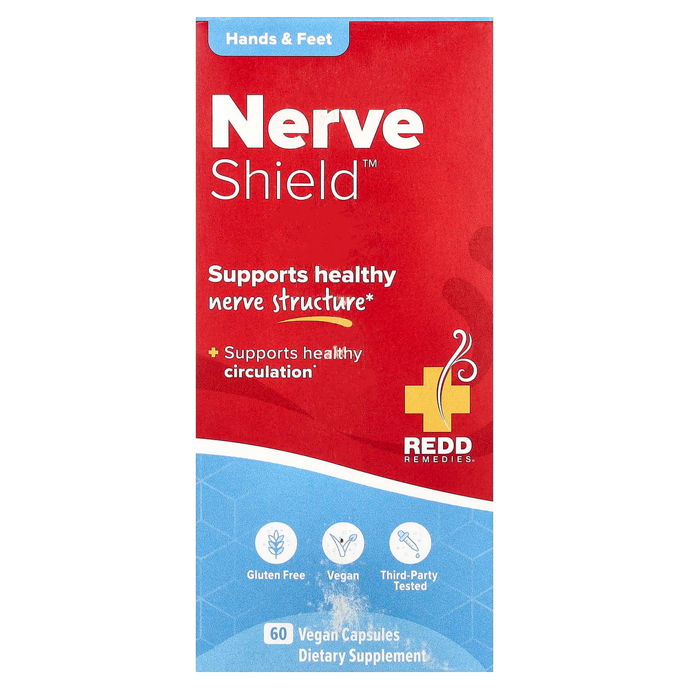 Redd Remedies, Nerve Shield™, для рук и ног, 60 веганских капсул