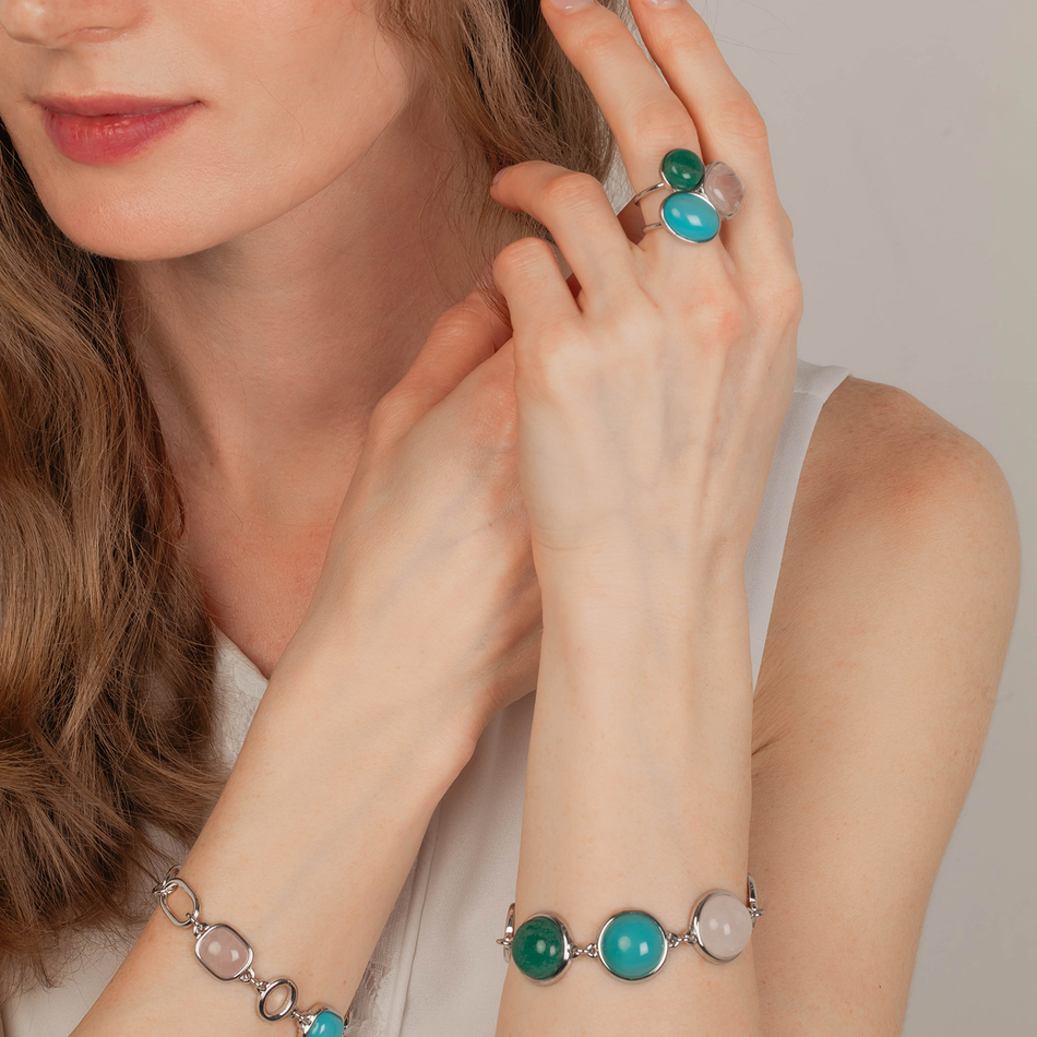 Браслет Possebon Azul, Q.Rose, Q.Verde C0138.20.7.17 S