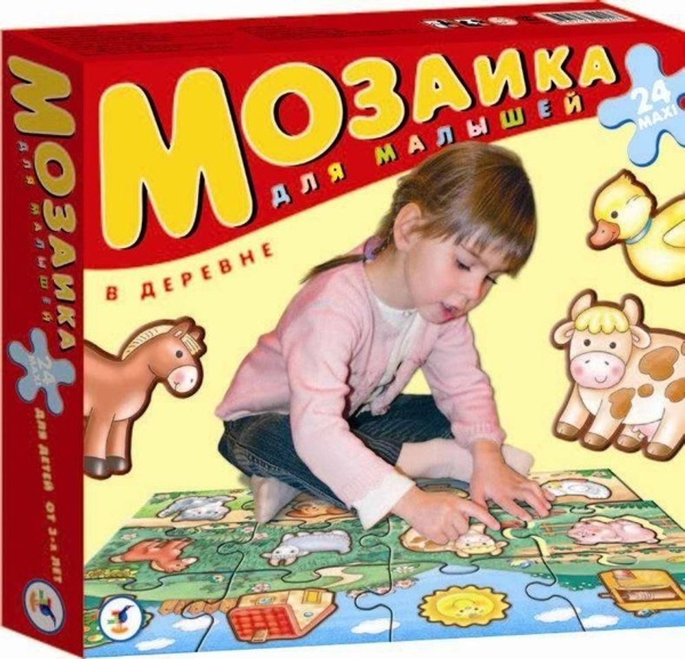 Купить Мозаика для малышей. В деревне (мега-пазл) (Россия)
