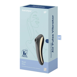 Вакуумно-волновой вибромассажер Satisfyer Dual Kiss, черный