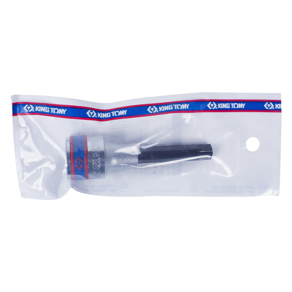 Насадка (бита) торцевая 1/2&quot;, TORX с отверстием, T60, L = 80 мм KING TONY 403760