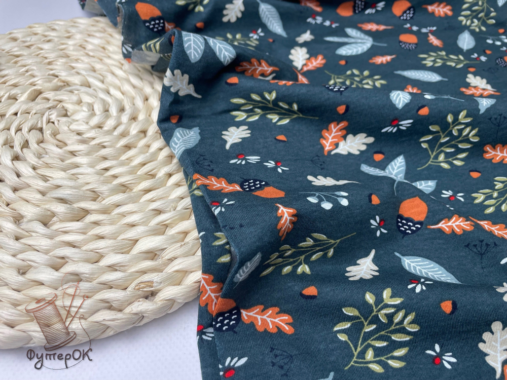 Кулирка ХБ желуди на зеленом