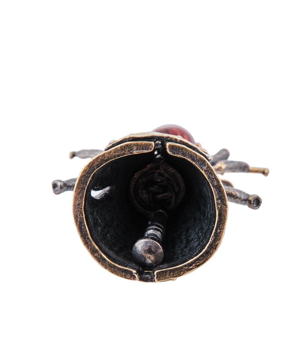 AM-3985 Колокольчик «Рыбака» (латунь, янтарь)