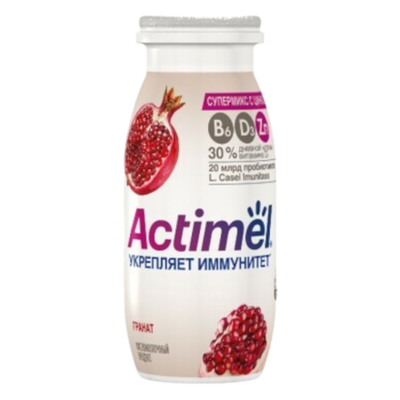 Йогурт Actimel супермикс гранат 95 гр