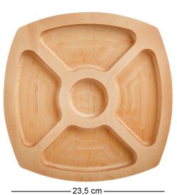 Народные промыслы КД-84 Менажница кедровая квадратная L-235