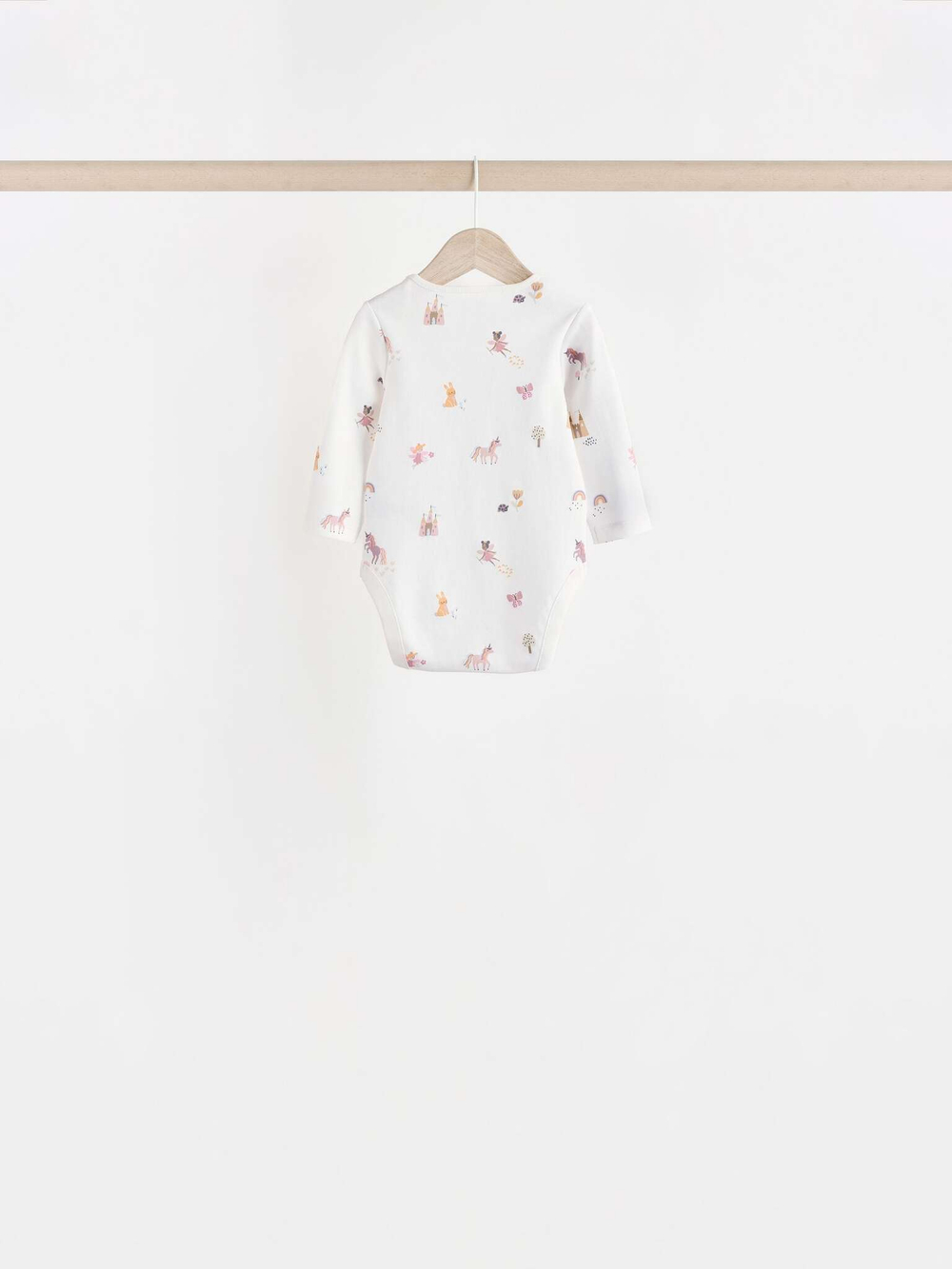 Боди с длинным рукавом для малышей Next N95-304, 7 шт., Белый, Розовый, Салатовый