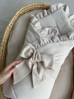 Плед из муслина с рюшами, Бежевый