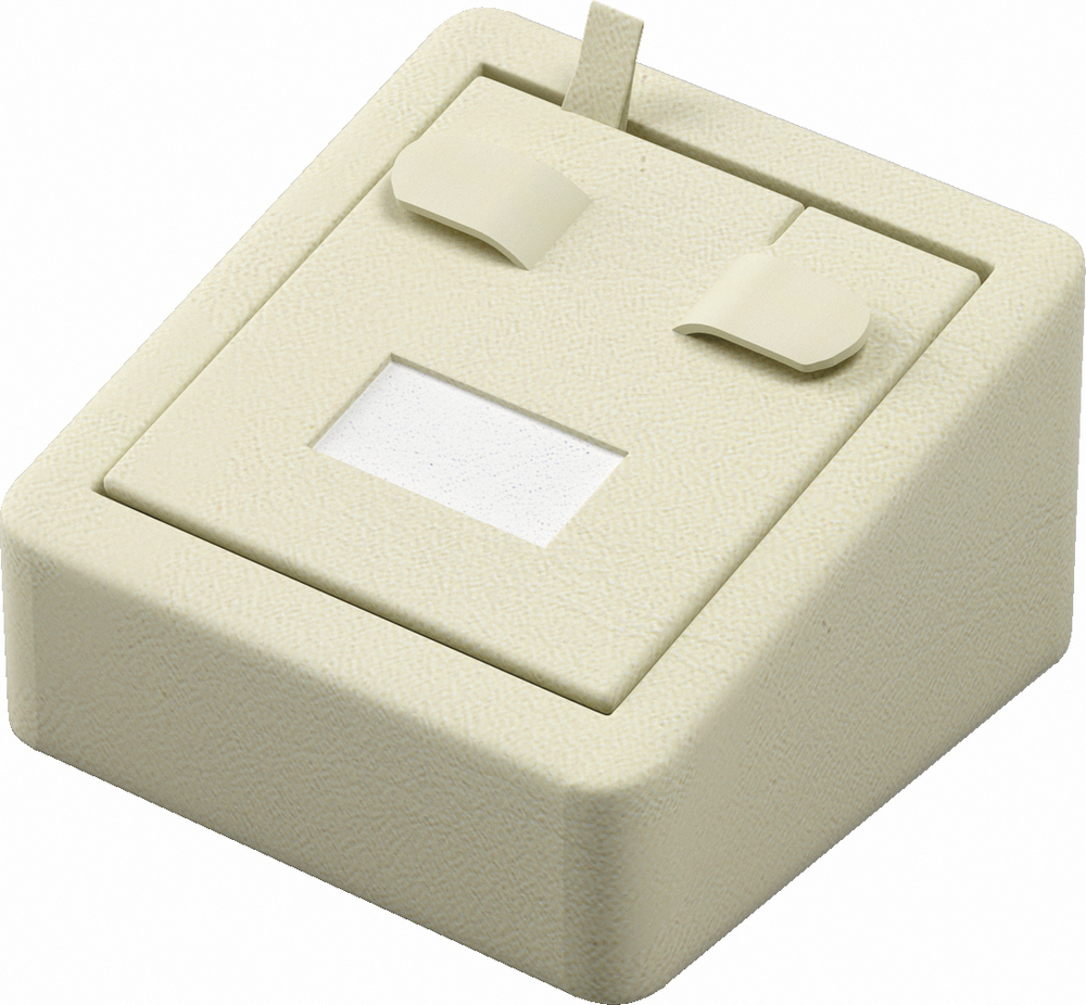 Подставка для серег/кубик наклонный/выним.вкладыш/2 язычка/прорезь/окошко/петелька/Н-30 мм.