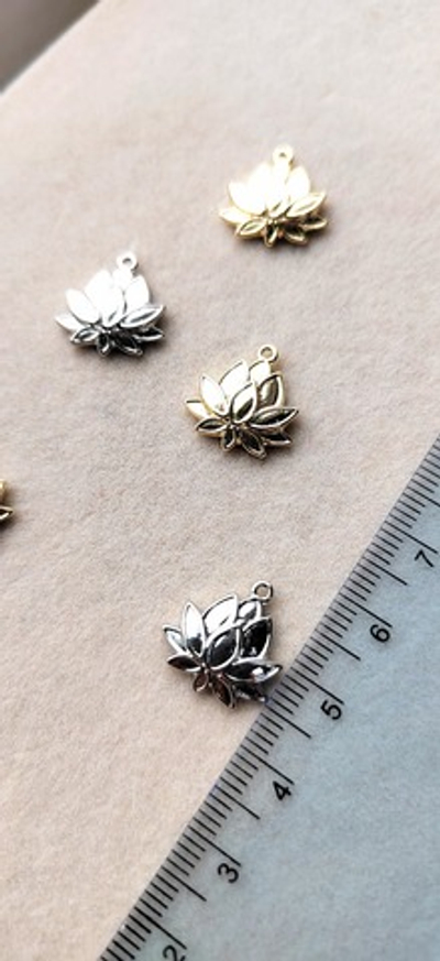 24669-з Подвеска "Лотос" 15*14мм, позолота