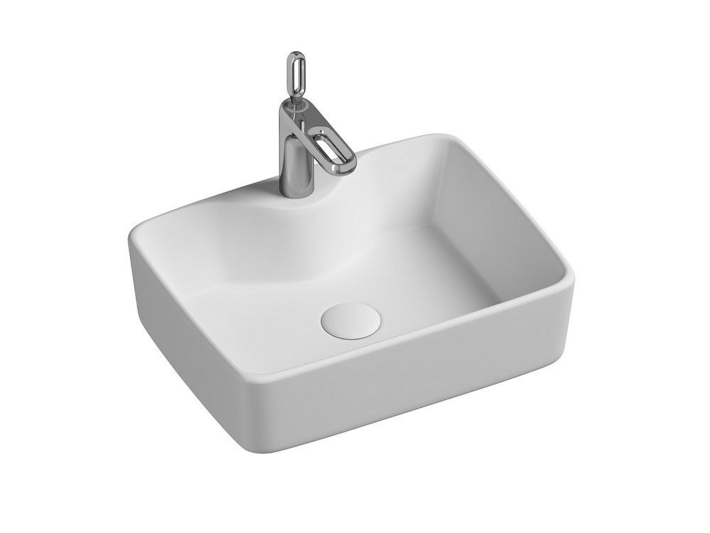 Умывальник чаша накладная прямоугольная Element 480x370x130мм