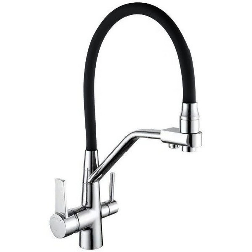 Смеситель ZEGOR для кухни с подкл. к фильтру с питьевой водой SAM18-F165KB (чёрный)