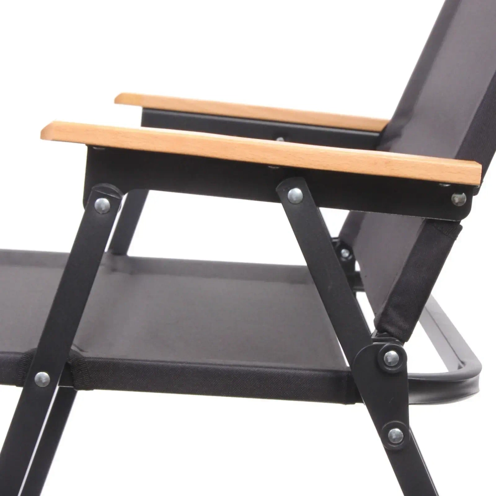 Кресло складное с подлокотниками до 100 кг DC-6009, 54*50*78 см, цвет: чёрный-чёрный, ТуристМастер