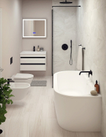 Акриловая ванна Cezares Slim 180x79 SLIM WALL-180-80-60-W37-SET без гидромассажа