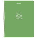 Тетрадь А5, 48 л., BRAUBERG, гребень, клетка, матовая ламинация, "Knowledge" (микс в спайке), 405324