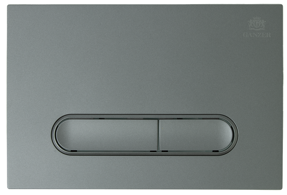 Кнопка для инсталляции с ПЛОСК. клав. (ГРАФИТ)  GANZER  (24/1шт)