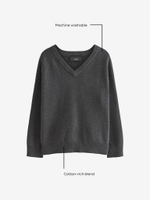 Джемпер школьный для мальчика Next Q90-695, Серый