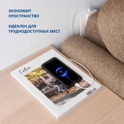 Тройник плоский поворотный для розетки с USB и TYPE-C, разветвитель электрический 180 градусов