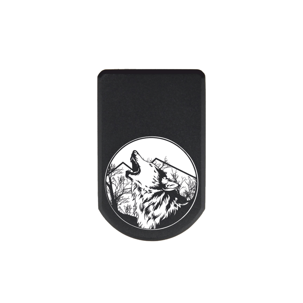 Пятка +3 патрона для магазинов Grand Power, ПЛК, CZ, Tanfoglio с гравировкой Волк