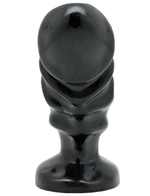 Чёрная анальная пробка-фаллос - 13 см. (Цвет: черный)