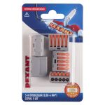 Универсальная клемма СМК 222-415, 5-проводная серая 0,08-2,5/4 мм² (блистер 5 шт./уп.) REXANT