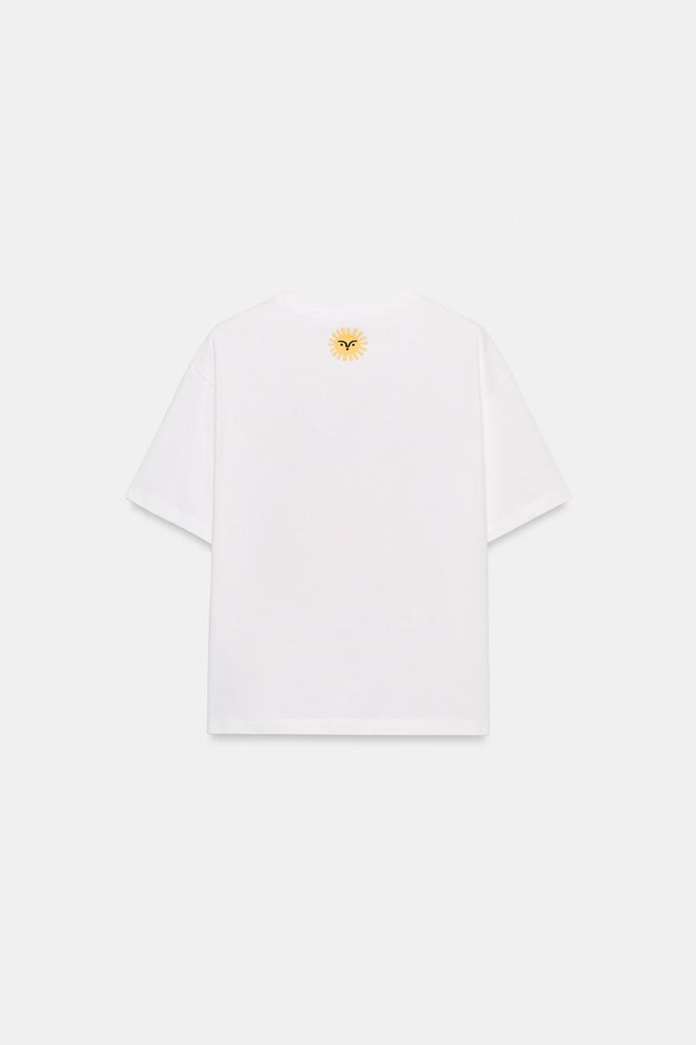 ZARA ФУТБОЛКА С КОРОТКИМИ РУКАВАМИ И ПРИНТОМ AGUSTINA SHUAN, БЕЛЫЙ