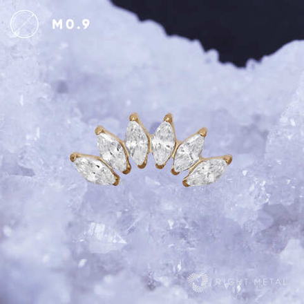 6K Marquise v.2 Crystal PVD Yellow