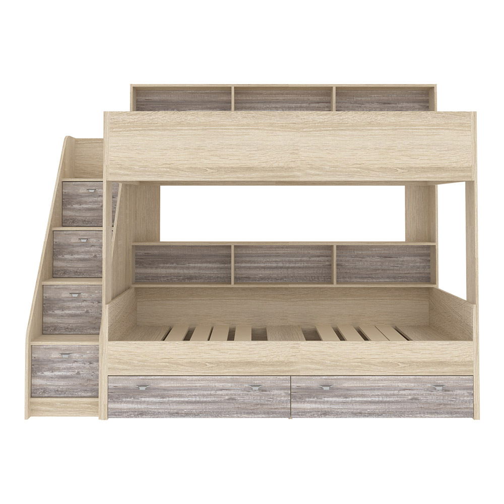 Двухъярусная кровать КарИВи Голден Кидс 10 Дуб Сонома Бетон