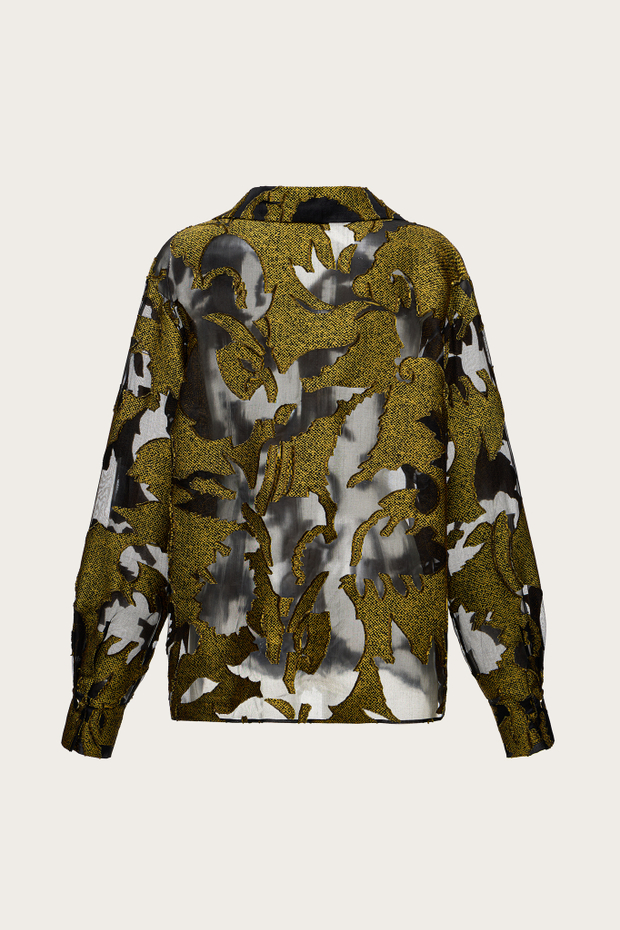 БЛУЗА ИЗ ЧЕРНОЙ ОРГАНЗЫ С ВЫШИВКОЙ