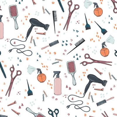 профессия - парикмахер! на белом фоне