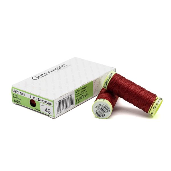 Нитки отделочные Gutermann Top Stitch 30 (30 метров), 5 кат. | 046 бургундский
