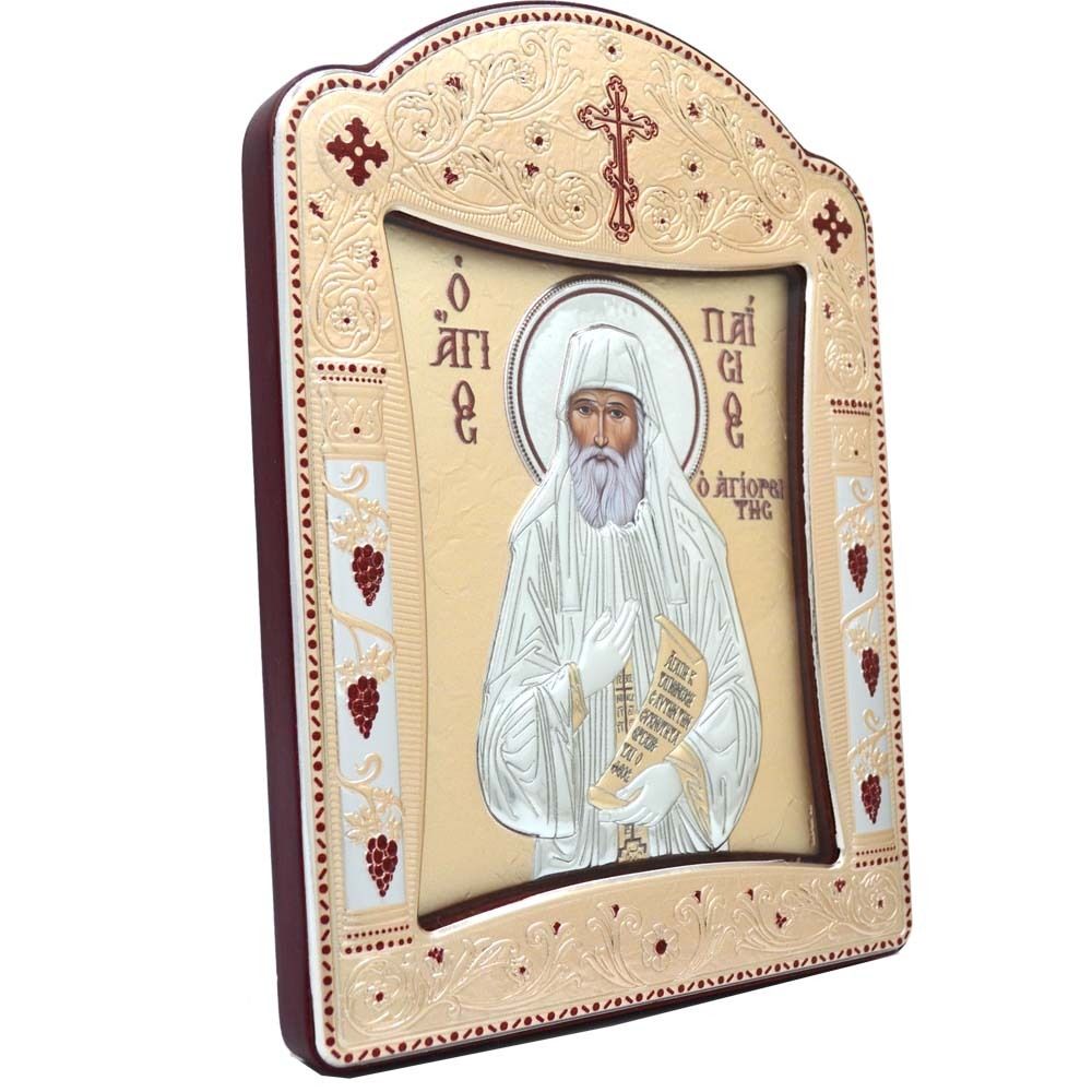 Паисий Святогорец. Икона в серебряном киоте.