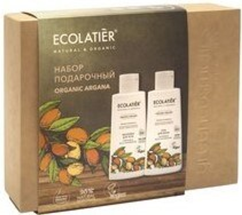 Ecolatier подарочный набор Organic Argana ( гель для душа 150 мл + молочко для тела 150 мл)