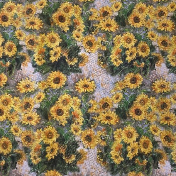 ПОДСОЛНУХИ с надписями   100% хлопок Handmade Fabrics 1